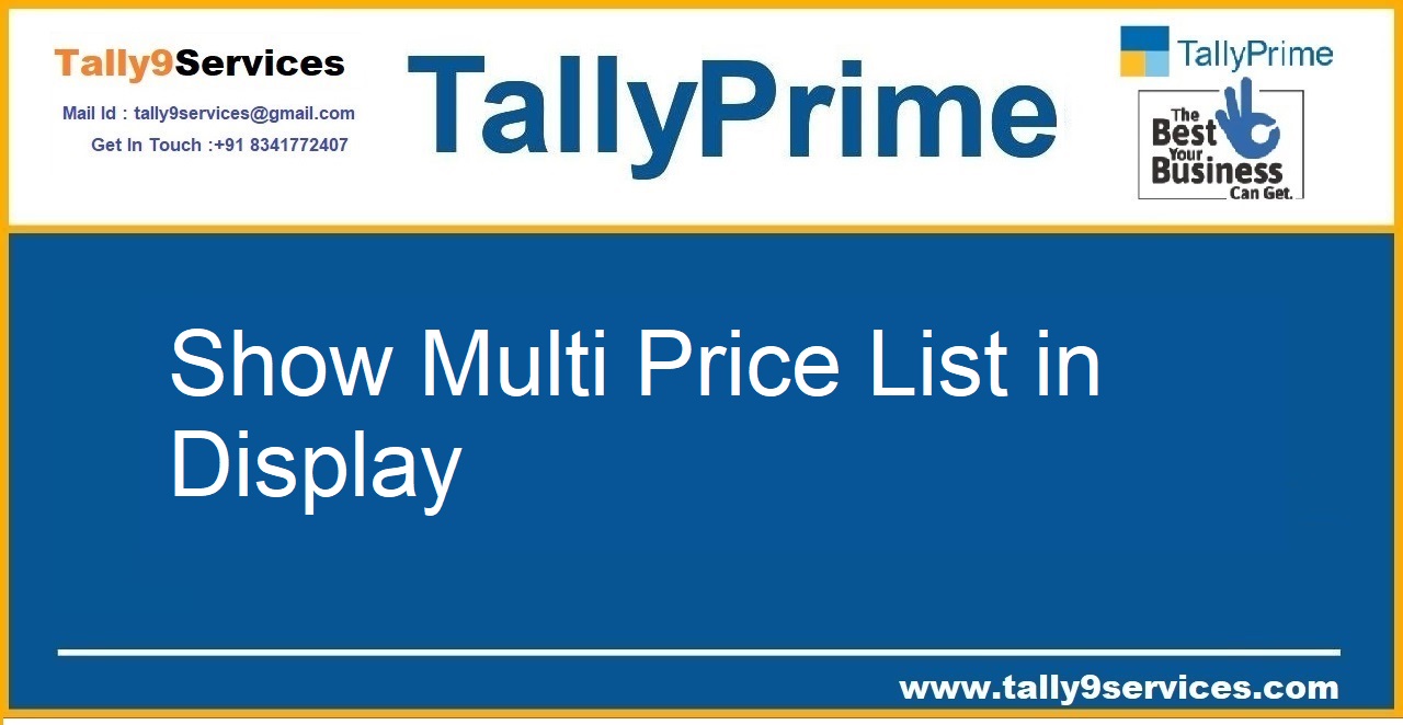 Show Multi Price List in Display – TallyPrime add-on by AK Soft Solutions